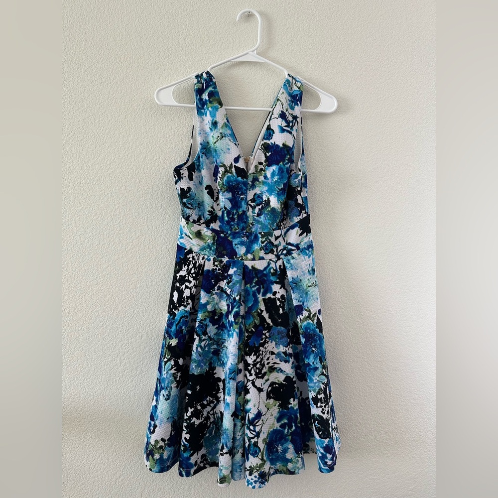 Haute Monde Blue and Black Women's Dress